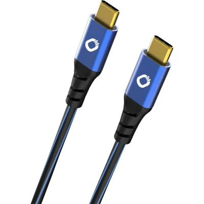 Afbeelding van Oehlbach USB Plus CC 3.2 Gen 1 (USB 3.0) [1x C stekker 1x stekker] 1.00 m Blauw Vergulde steekcontacten