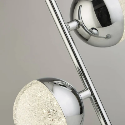 Afbeelding van Marbles LED tafellamp, chroomkleurig, glas, 45 cm hoog