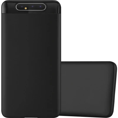 Afbeelding van Cadorabo Hoesje geschikt voor Samsung Galaxy A80 / A90 4G in METALLIC ZWART Beschermhoes gemaakt van flexibel TPU silicone Case Cover