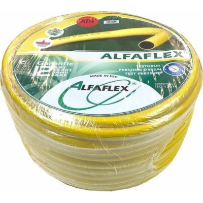 Image de Tuyau Alfaflex 1&quot;, 50 m, Alfaflex, Jaune Convient aux Bovins Vaches Porcs Volaille Poulets Chêvres l&#039;élevage d&#039;animaux
