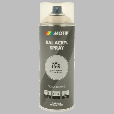 Afbeelding van Motip industrial acryllak hoogglans RAL 1015 licht ivoorkleurig 400 ml