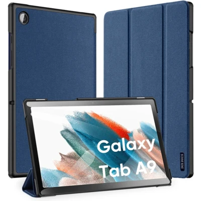 Afbeelding van Dux Ducis Tablet hoes geschikt voor Samsung Galaxy Tab A9 (2023) Domo Tri fold Case Auto Wake/Sleep functie 8.7 inch Blauw