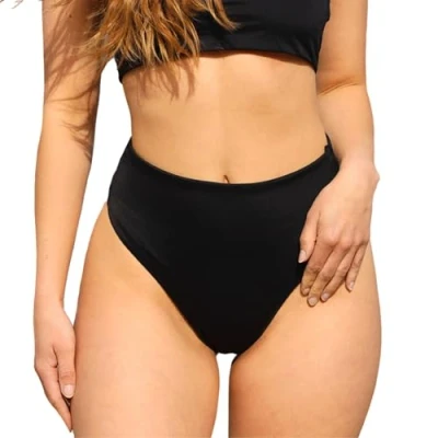 Afbeelding van MYLILY Braziliaanse bikini voor dames Zwart Bikinibroekje zwembroekje tieners, zwart.