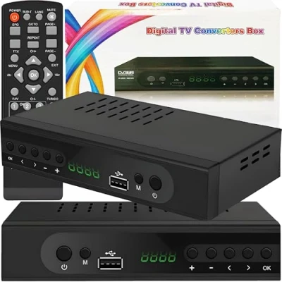 Image de Retoo DVB T2 récepteur TV terrestre Full HD avec HDMI et télécommande, numérique H.265 HEVC, lecteur multimédia fonction d&#039;enregistrement Noir