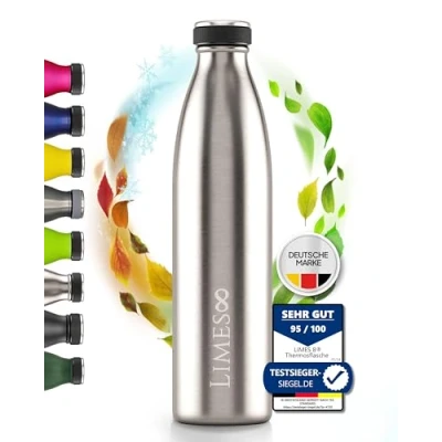 Afbeelding van Drinkfles van roestvrij staal, 1 liter, thermosfles, geïsoleerde waterfles, lekvrije dubbelwandig, vaatwasmachinebestendig, 1000 ml