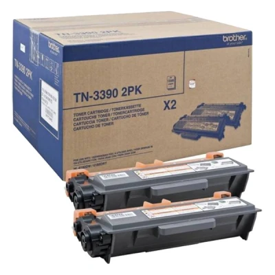 Image de Brother TN3390 pack de 2 noir originale cartouche toner