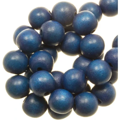 Afbeelding van Houten Kralen Intense Look (10 mm) Cobalt Blue (86 stuks)