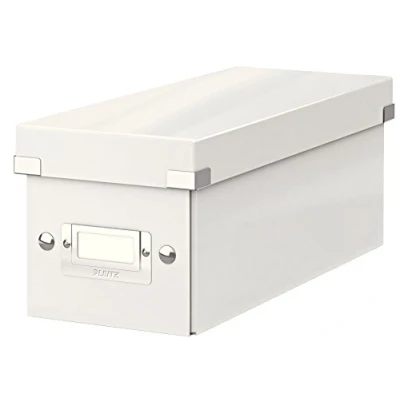 Afbeelding van Cd box Leitz WOW Click &amp; Store 143x136x352mm wit