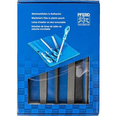 Afbeelding van PFERD 11801533 Werkplaatsvijlenset kap 3 in PVC roltas incl. kartonnen doosje Lengte 200 mm 1 stuk(s)