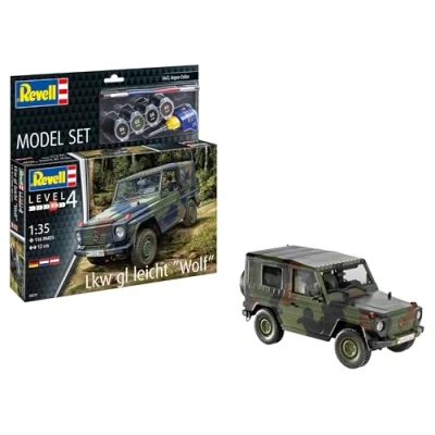 Afbeelding van 1:35 Revell 63277 Mercedes Benz LKW gl leicht &quot;Wolf&quot; Militaire Auto Model Set Plastic Modelbouwpakket