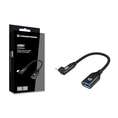 Afbeelding van Conceptronic ABBY19B tussenstuk voor kabels USB C A Zwart