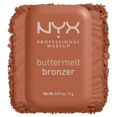 Image de NYX Professional Makeup Bronzer en poudre, pour un look bronzé et embrassé par le soleil, tenue jusqu&#039;à 12H, résiste aux bavures, pas de transfert, Buttermelt Bronzer, Teinte : 02.5 Butta Ballin, 5 g