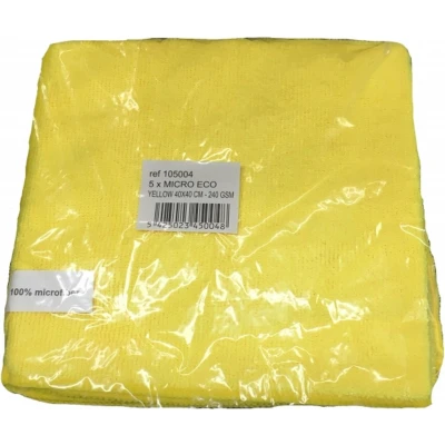 Afbeelding van Microvezeldoeken 40 x cm 5 stuks 250 gram Geel
