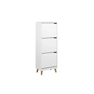 Afbeelding van Schoenenkast Lagoa Wit 132x47x30 cm MDF