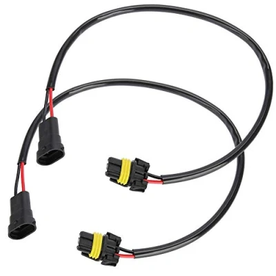 Afbeelding van EBTOOLS voor adapter h8 hb4 2 stuks H11 9006 conversie mistlamp kabelaansluiting, verlenging koplampen of mistlampen, ABS