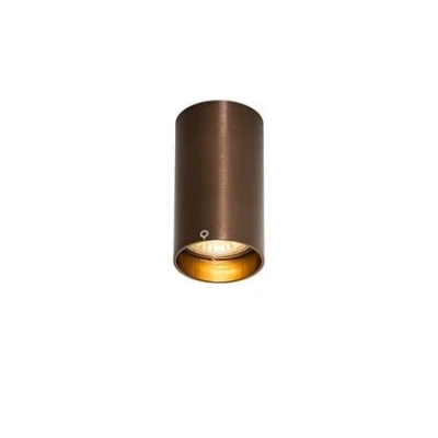 Afbeelding van QAZQA tuba Moderne Plafondspot Spotje Opbouwspot 1 lichts Ø 5.6 cm Brons Woonkamer Slaapkamer Keuken