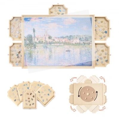 Image de VEVOR Planche de Puzzle 1000PCs Portable avec Tiroirs et Couverture 736x535 mm
