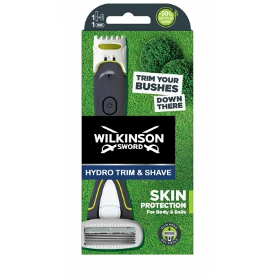 Afbeelding van 1+1 gratis: Wilkinson Hydro Trim &amp; Shave Body Balls Scheermes en Trimmer 1 set