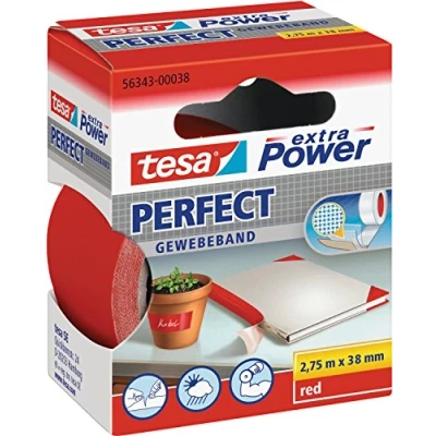 Afbeelding van Plakband Tesa textiel 38mmx2.75m rood