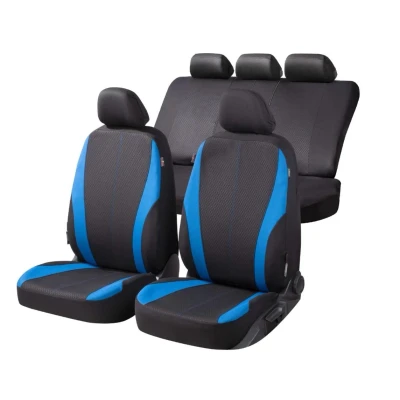 Afbeelding van WALSER Dundee ZIPP IT 11856 Stoelhoes blauw/zwart Polyester voor en achter VOLKSWAGEN: Caddy 3, Golf 5, Touran II, MERCEDES BENZ: W124 Saloon