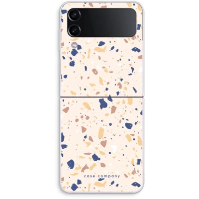 Afbeelding van Case Company® hoesje geschikt voor Samsung Galaxy Z Flip4 Terrazzo N23 Soft Cover Telefoonhoesje Bescherming aan alle Kanten en Schermrand
