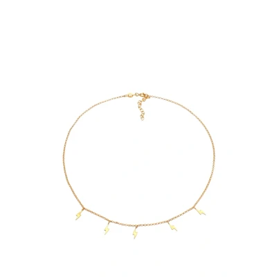 Afbeelding van Elli Choker Flash Ketting goldcoloured, Dames, Maat: 36, Gold coloured