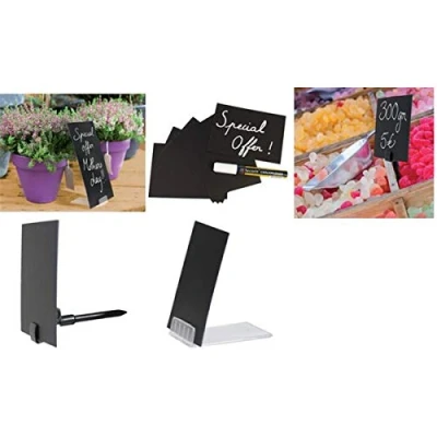 Afbeelding van Clips Zwart t.b.v. Krijtbord Pricetags, per 6 stuks