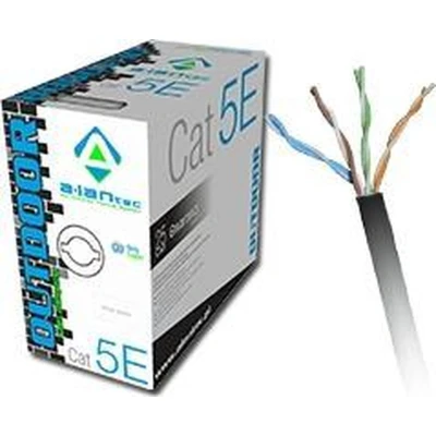 Afbeelding van Stevige UTP netwerkkabel categorie 6 Alantec KIU5OUTS305 Zwart 305 m