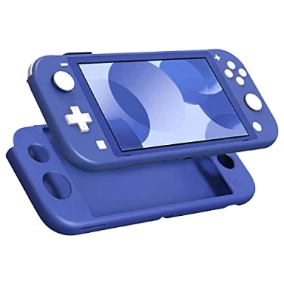 Afbeelding van MoKo beschermhoes, compatibel met Nintendo Switch Lite, beschermhoes silicone, duurzaam, krasbestendig, accessoires voor Lite console en controller, blauw