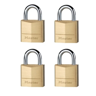 Afbeelding van Hangslot MasterLock 4 gelijksluitend messing 20mm