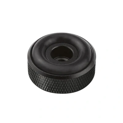 Afbeelding van Dynavox Set van 4 aluminium gekartelde poten voor hifi apparaten zoals luidsprekers, versterkers en draaitafels, zwart geanodiseerd