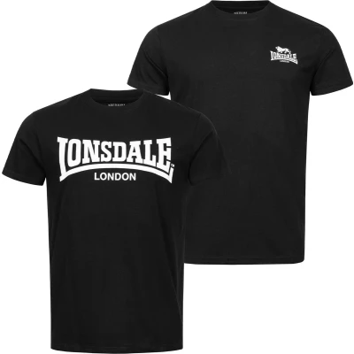 Afbeelding van Lonsdale Normale Passform Piddinghoe 2 PACK Tshirt print, Heren, Maat: XL, Black