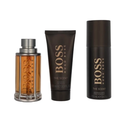 Afbeelding van Hugo Boss The Scent Eau De Toilette Spray 100 ml + Deodorant 150 Shower Gel Geschenkset