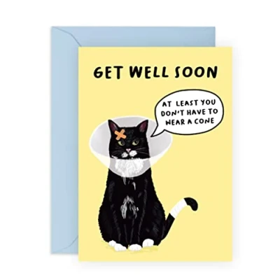 Afbeelding van Central 23 herstelkaart grappige voor mannen en vrouwen Kattenwenskaarten Cadeaus Wordt geleverd met stickers