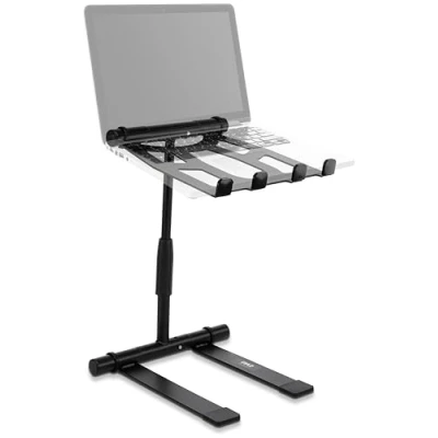 Afbeelding van Pyle PLPTS55 opvouwbare laptopstandaard met verstelbare hoek, hoogte en antislip standaard voor iPad, tablet, DJ mixer, werkstation, gaming, thuisgebruik