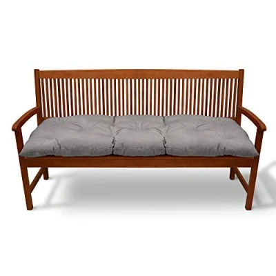 Afbeelding van Beautissu Bankkussen Flair BK Zitkussen Tuinkussen 100x50x8 cm licht grijs kussen voor tuinbank