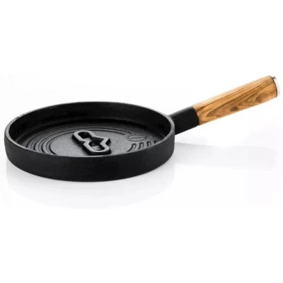 Afbeelding van Forged Serveerpan Churrasco Gietijzer / Olijfhout ø 18 cm