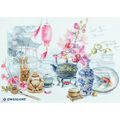 Afbeelding van Borduurpakket Telpakket Oriental Serenity (Magic Needle)