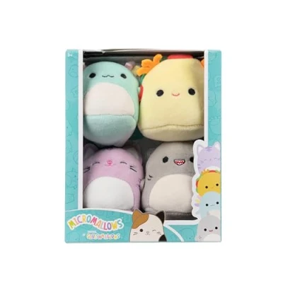 Afbeelding van Squishmallows Knuffel Pluche Micromallows Dieren, 4 Pack
