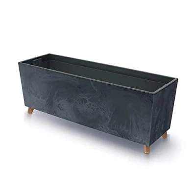 Afbeelding van Prosperplast Bloempot Urbi Case Beton Effect Antraciet 770x235x300mm