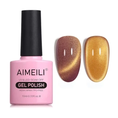 Afbeelding van AIMEILI 10 ml nagellak, magnetisch, gel, Cat&#039;s Eye UV, LED, manicure, pedicure, eenvoudig aan te brengen, 728