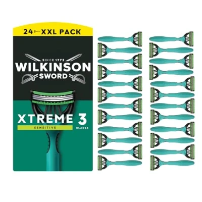 Afbeelding van Wilkinson Sword Xtreme 3 Sensitive Wegwerpscheerapparaat voor heren, 16 stuks