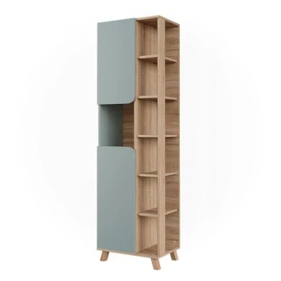Afbeelding van Vicco KarenBadkamerkast 50 x 175 cm met 2 deuren Sonoma/blauw