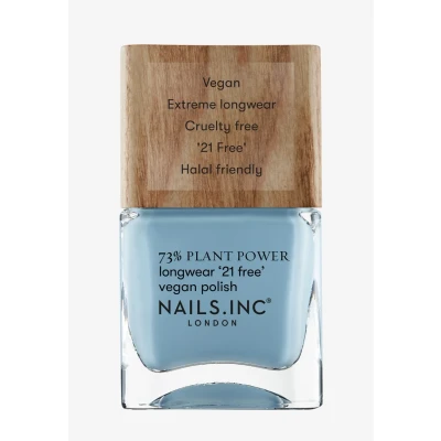 Afbeelding van Nails Inc CLEAN TO THE CORE Plant Power veganistische nagellak, 73% plantaardige basis, 100% veganistisch en dierproefvrij, perfecte manicure, zacht blauw, voor nail art