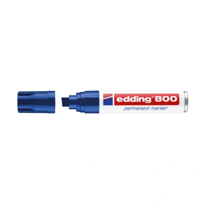 Image de edding marqueur permanent 800, pointe biseautée, bleu