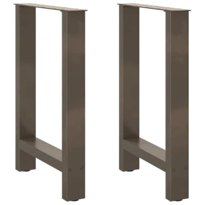 Afbeelding van vidaXL Salontafelpoten 2 st 60x(72 73) cm staal naturel