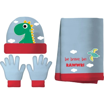 Afbeelding van Zaska Winterset jongens katoen blauw 4 delig one size