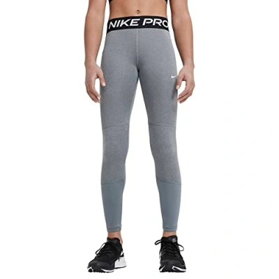 Afbeelding van Nike Performance Unisex Legging voor kinderen, Maat: 152 158, Carbon heather/white