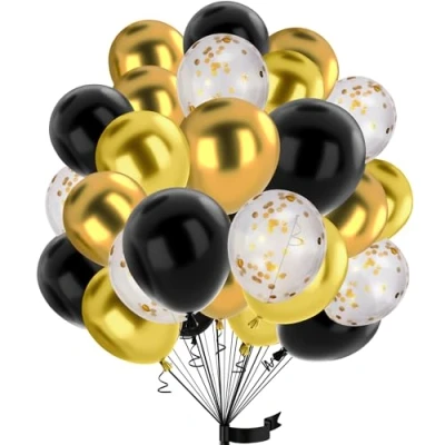 Afbeelding van 30 stuks gouden ballonnen cm confetti voor verjaardag bruiloft babyshower decoratie