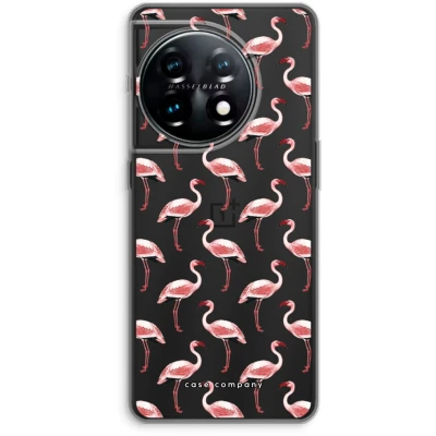 Afbeelding van Case Company® hoesje geschikt voor OnePlus 11 Flamingo Soft Cover Telefoonhoesje Bescherming aan alle Kanten en Schermrand